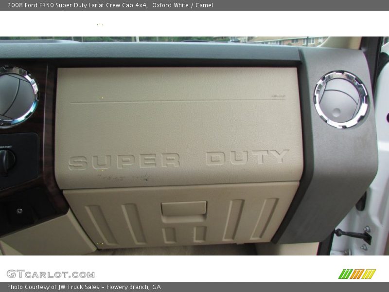 Oxford White / Camel 2008 Ford F350 Super Duty Lariat Crew Cab 4x4