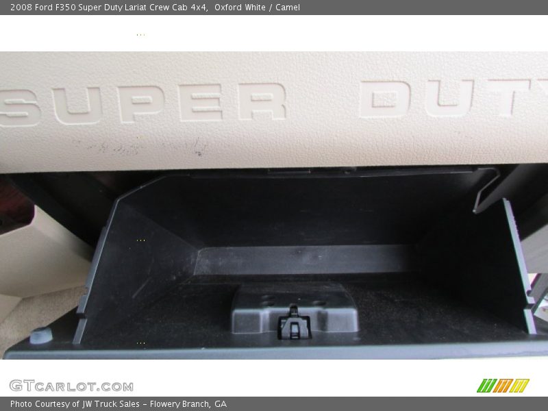 Oxford White / Camel 2008 Ford F350 Super Duty Lariat Crew Cab 4x4