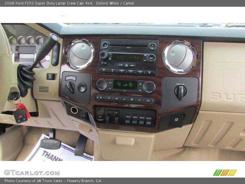Oxford White / Camel 2008 Ford F350 Super Duty Lariat Crew Cab 4x4