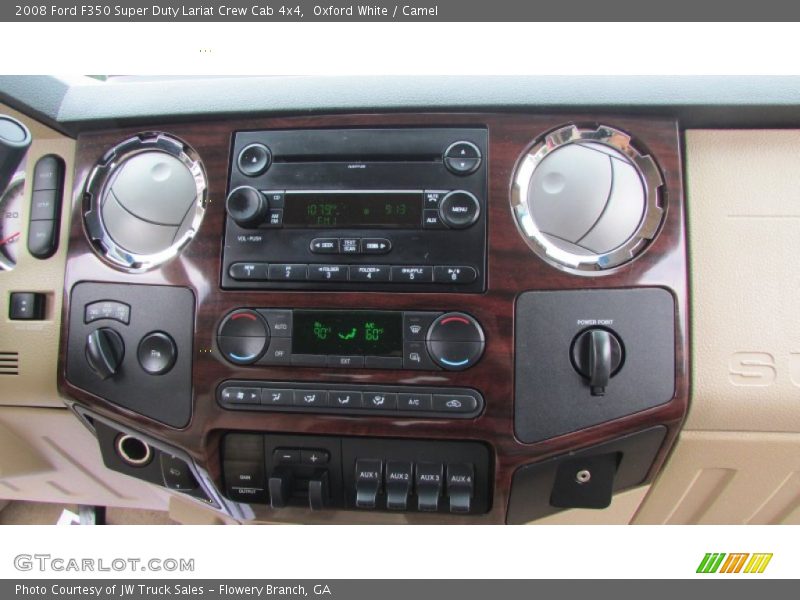 Oxford White / Camel 2008 Ford F350 Super Duty Lariat Crew Cab 4x4