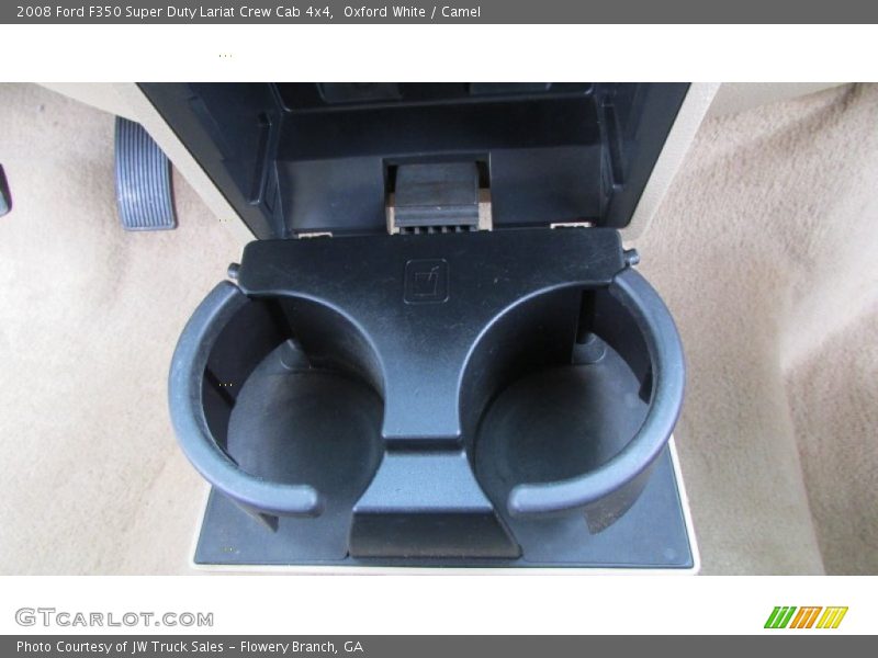 Oxford White / Camel 2008 Ford F350 Super Duty Lariat Crew Cab 4x4