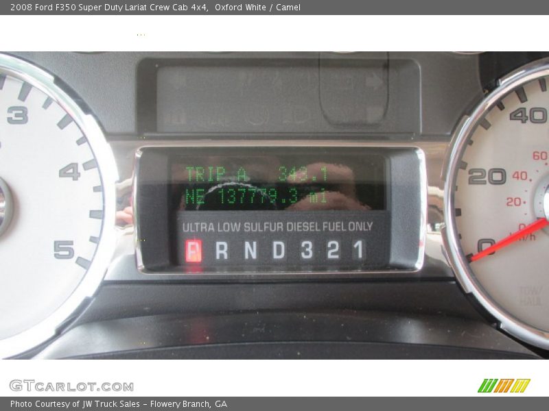 Oxford White / Camel 2008 Ford F350 Super Duty Lariat Crew Cab 4x4