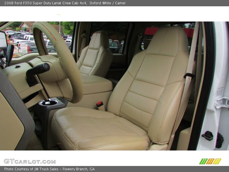 Oxford White / Camel 2008 Ford F350 Super Duty Lariat Crew Cab 4x4