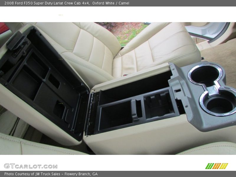 Oxford White / Camel 2008 Ford F350 Super Duty Lariat Crew Cab 4x4