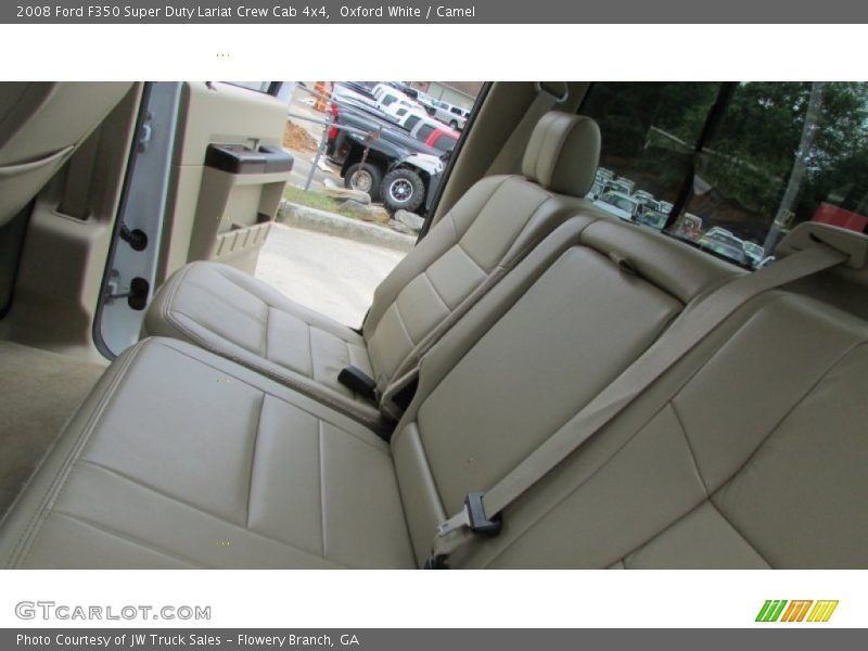 Oxford White / Camel 2008 Ford F350 Super Duty Lariat Crew Cab 4x4