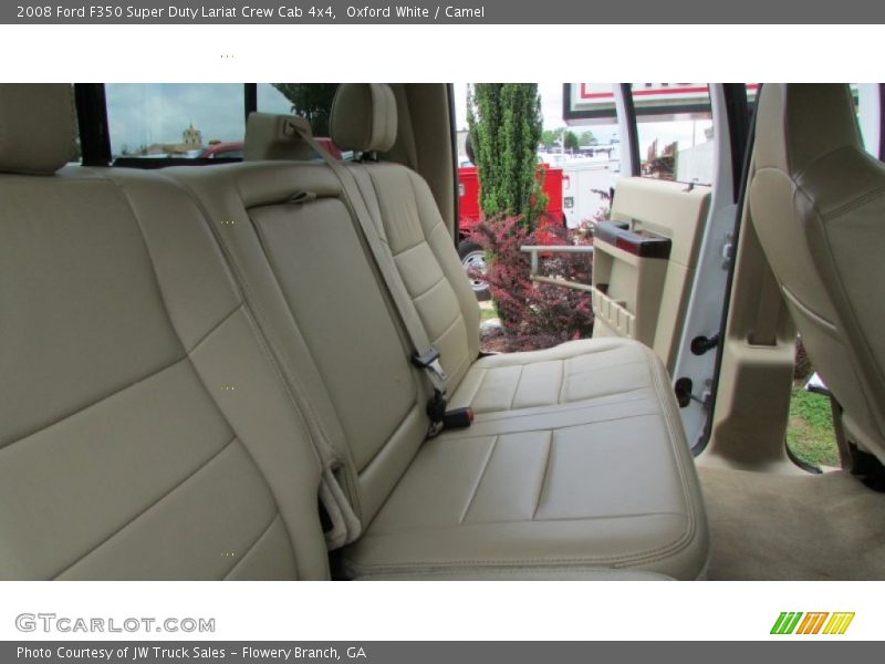 Oxford White / Camel 2008 Ford F350 Super Duty Lariat Crew Cab 4x4