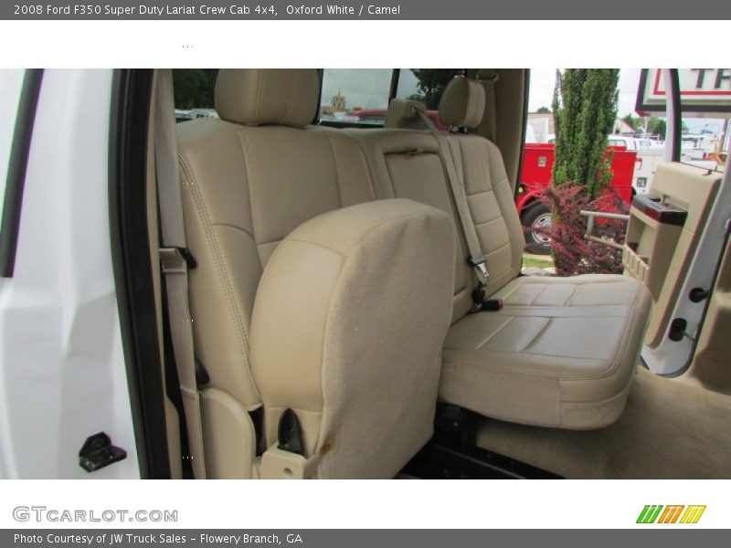 Oxford White / Camel 2008 Ford F350 Super Duty Lariat Crew Cab 4x4