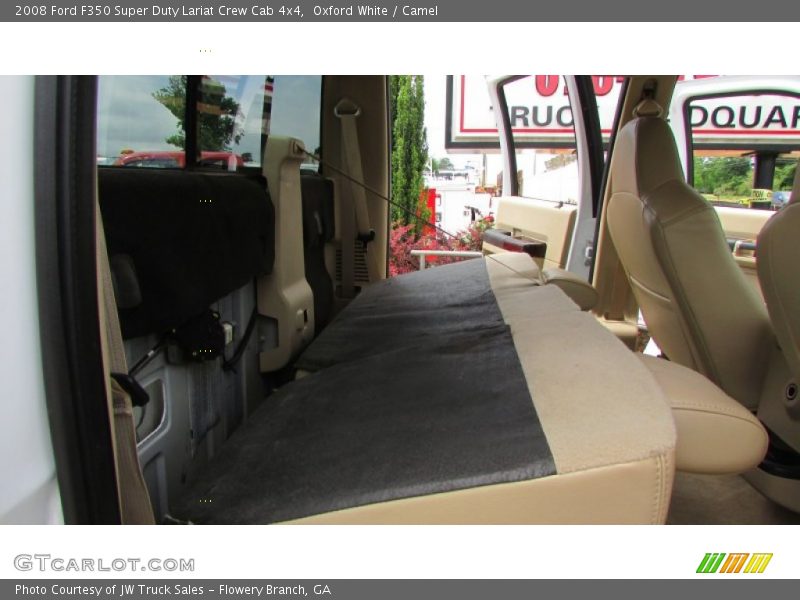 Oxford White / Camel 2008 Ford F350 Super Duty Lariat Crew Cab 4x4