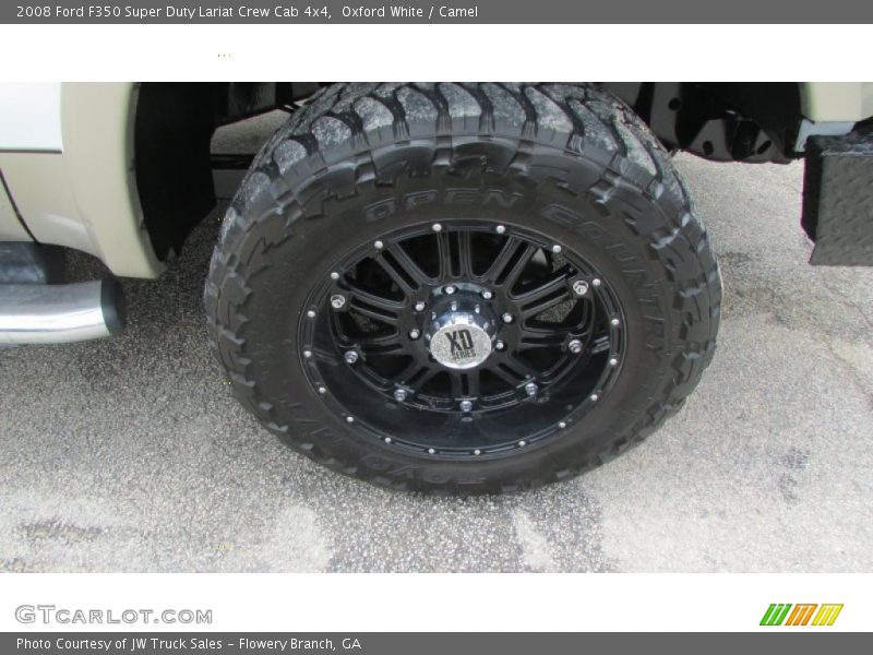 Oxford White / Camel 2008 Ford F350 Super Duty Lariat Crew Cab 4x4