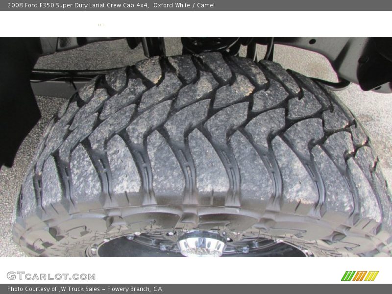 Oxford White / Camel 2008 Ford F350 Super Duty Lariat Crew Cab 4x4