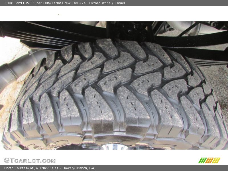 Oxford White / Camel 2008 Ford F350 Super Duty Lariat Crew Cab 4x4