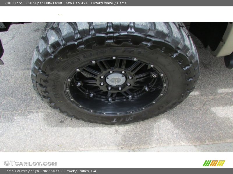 Oxford White / Camel 2008 Ford F350 Super Duty Lariat Crew Cab 4x4