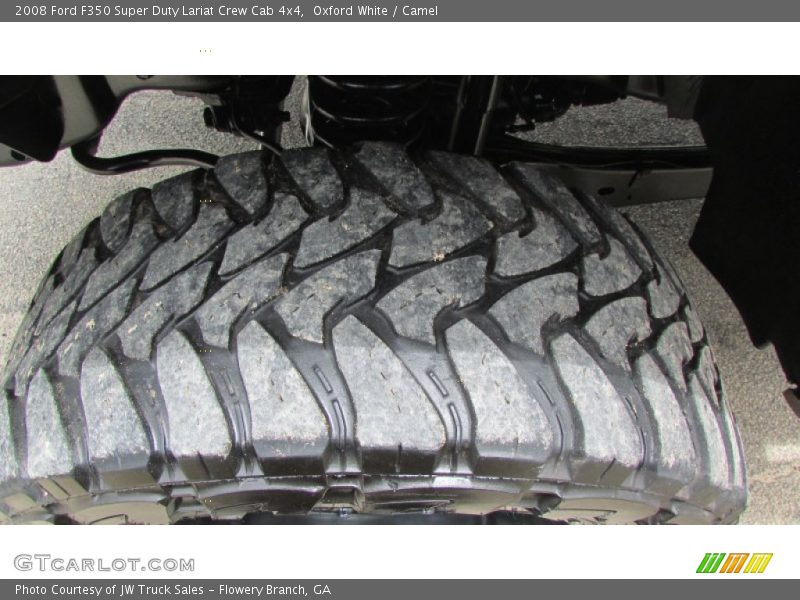 Oxford White / Camel 2008 Ford F350 Super Duty Lariat Crew Cab 4x4