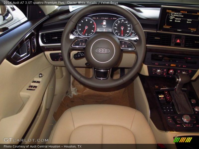 Glacier White Metallic / Velvet Beige 2014 Audi A7 3.0T quattro Premium Plus