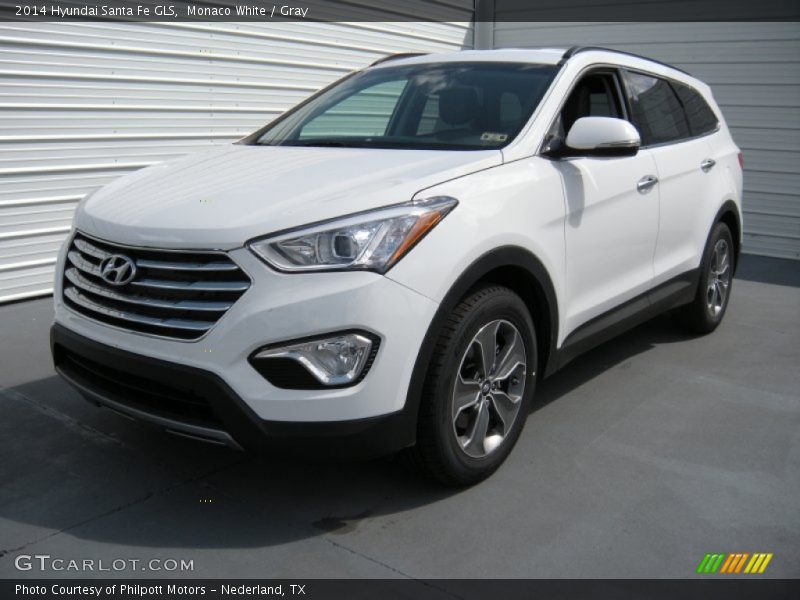Monaco White / Gray 2014 Hyundai Santa Fe GLS