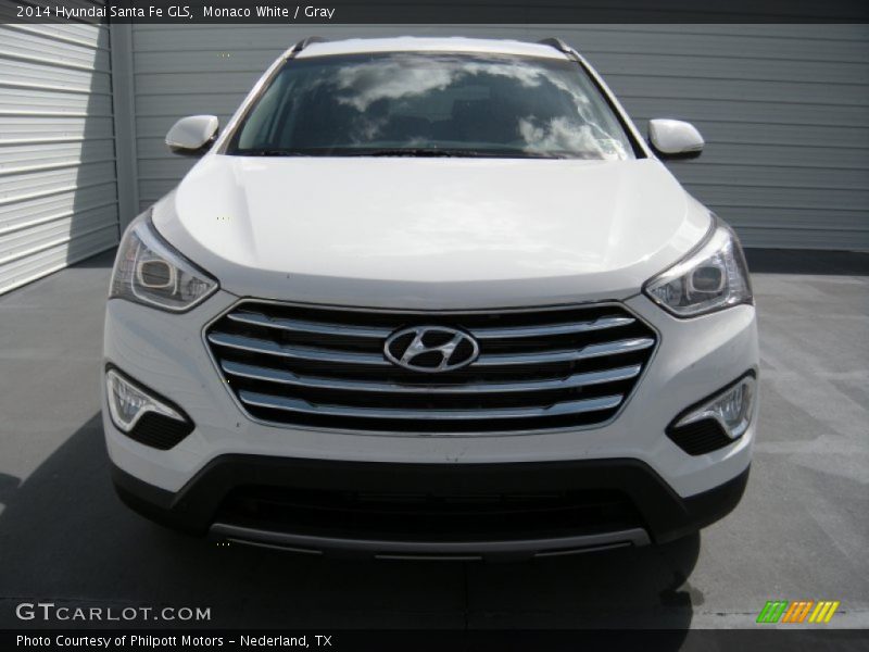 Monaco White / Gray 2014 Hyundai Santa Fe GLS