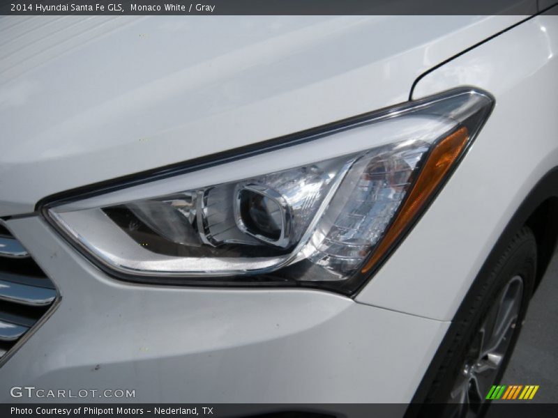 Monaco White / Gray 2014 Hyundai Santa Fe GLS