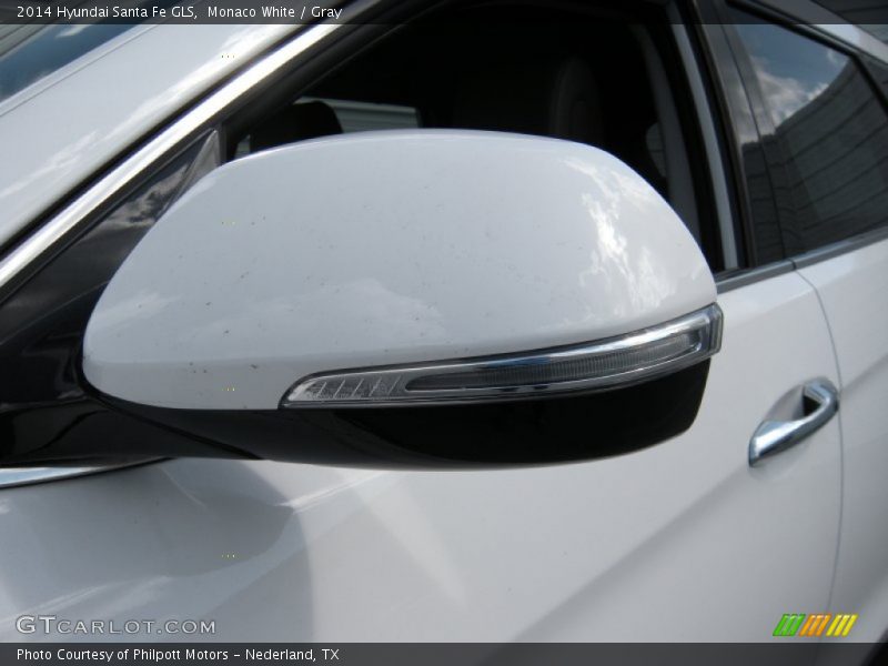 Monaco White / Gray 2014 Hyundai Santa Fe GLS