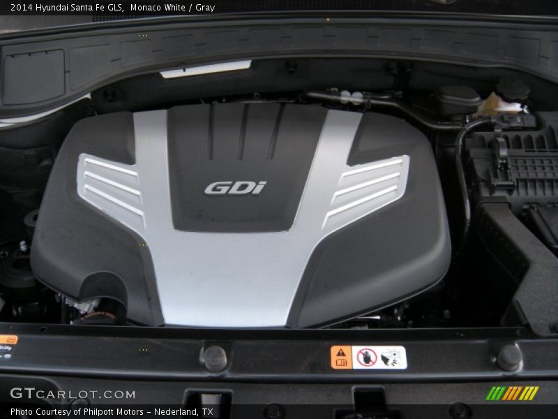 Monaco White / Gray 2014 Hyundai Santa Fe GLS