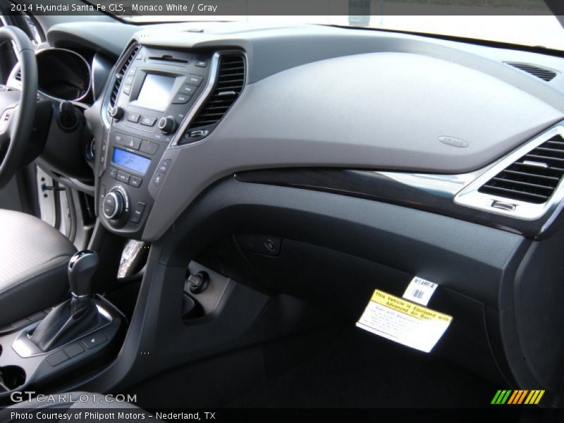 Monaco White / Gray 2014 Hyundai Santa Fe GLS