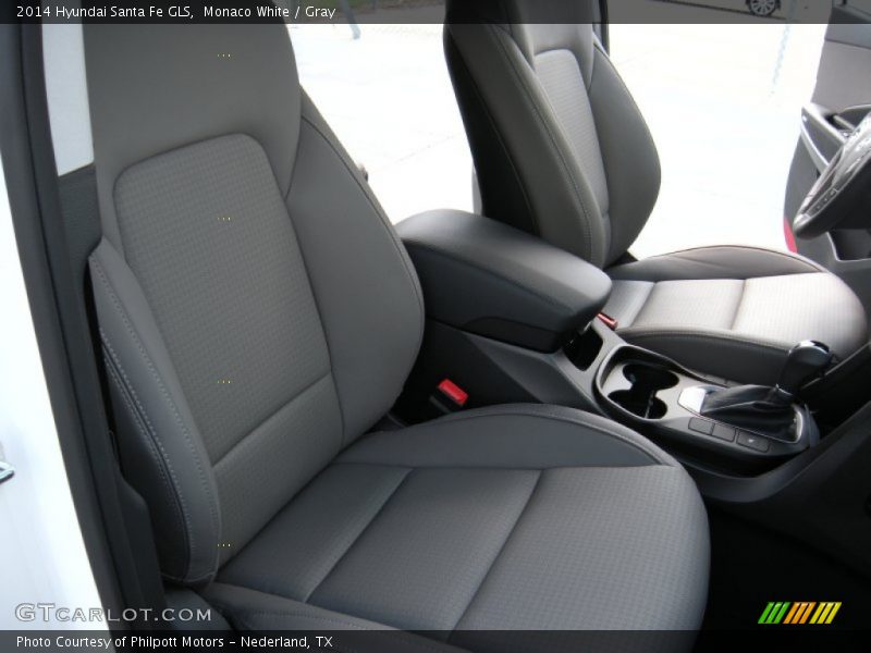 Monaco White / Gray 2014 Hyundai Santa Fe GLS