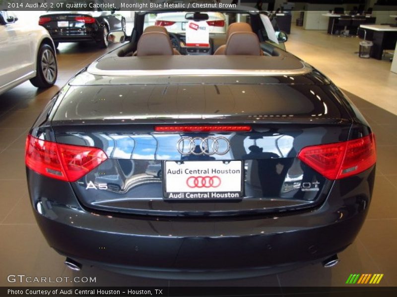 Moonlight Blue Metallic / Chestnut Brown 2014 Audi A5 2.0T quattro Cabriolet