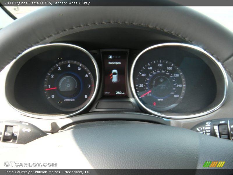 Monaco White / Gray 2014 Hyundai Santa Fe GLS