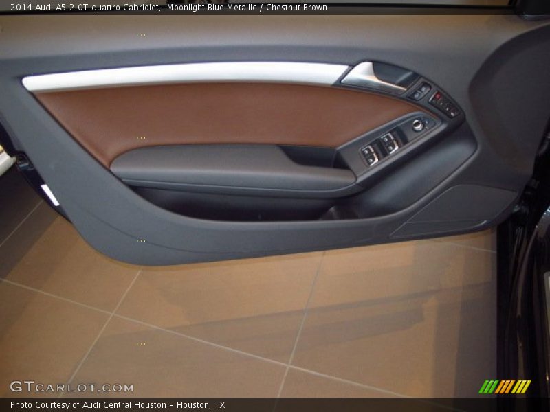 Moonlight Blue Metallic / Chestnut Brown 2014 Audi A5 2.0T quattro Cabriolet