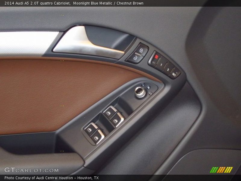 Moonlight Blue Metallic / Chestnut Brown 2014 Audi A5 2.0T quattro Cabriolet