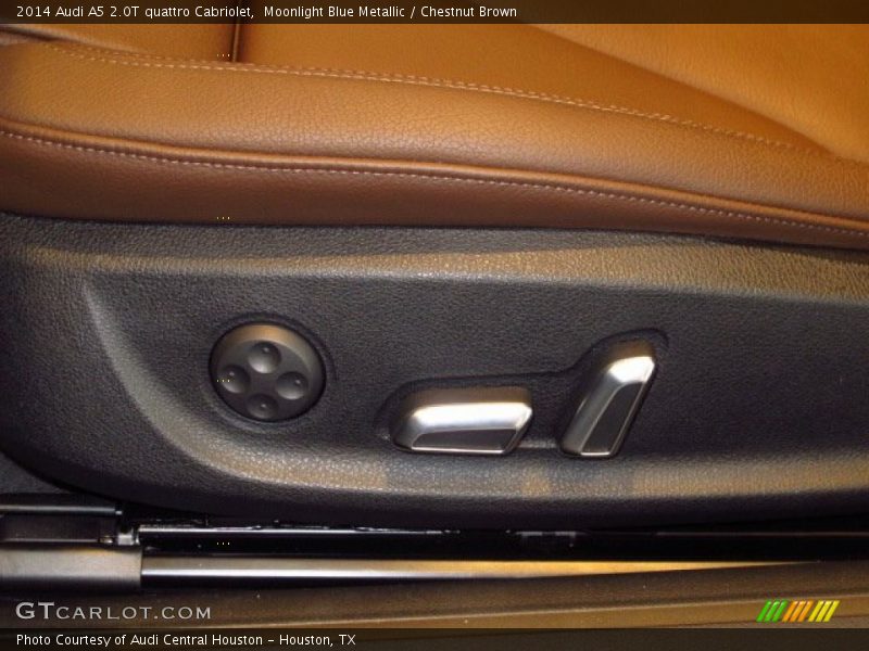 Moonlight Blue Metallic / Chestnut Brown 2014 Audi A5 2.0T quattro Cabriolet