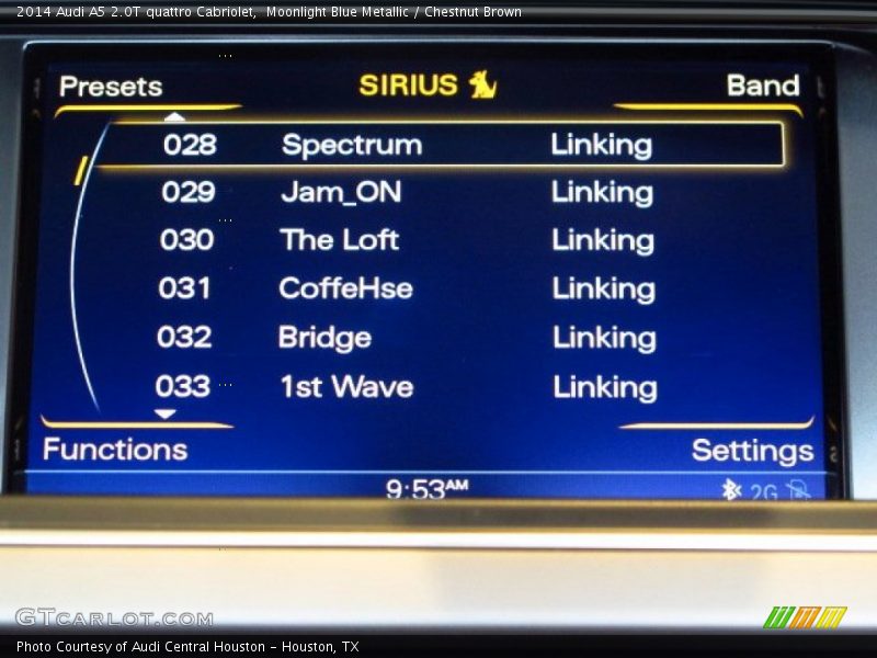 Moonlight Blue Metallic / Chestnut Brown 2014 Audi A5 2.0T quattro Cabriolet