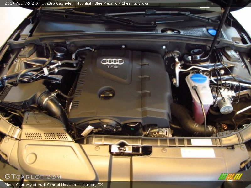 Moonlight Blue Metallic / Chestnut Brown 2014 Audi A5 2.0T quattro Cabriolet