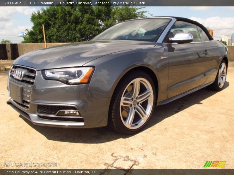Monsoon Gray Metallic / Black 2014 Audi S5 3.0T Premium Plus quattro Cabriolet