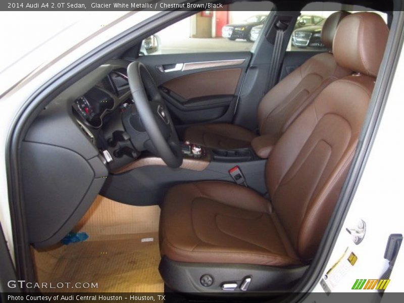 Glacier White Metallic / Chestnut Brown/Black 2014 Audi A4 2.0T Sedan
