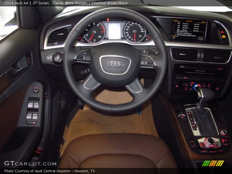 Glacier White Metallic / Chestnut Brown/Black 2014 Audi A4 2.0T Sedan