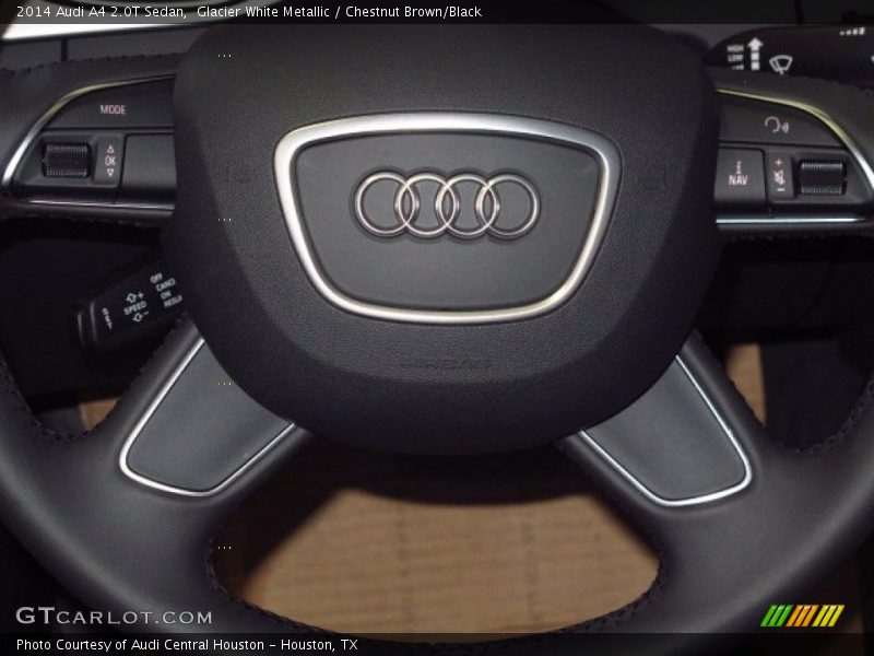 Glacier White Metallic / Chestnut Brown/Black 2014 Audi A4 2.0T Sedan
