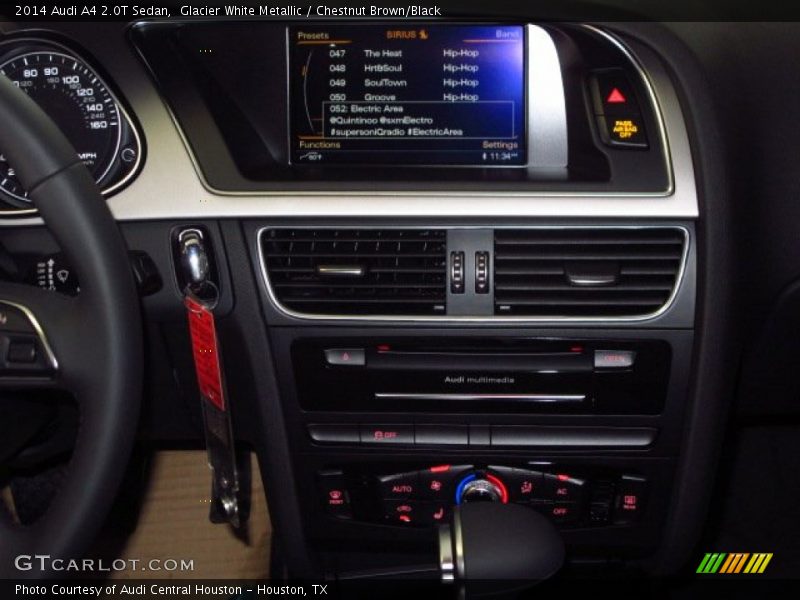 Glacier White Metallic / Chestnut Brown/Black 2014 Audi A4 2.0T Sedan