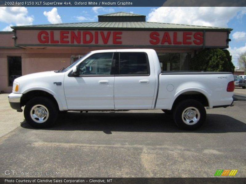 Oxford White / Medium Graphite 2002 Ford F150 XLT SuperCrew 4x4