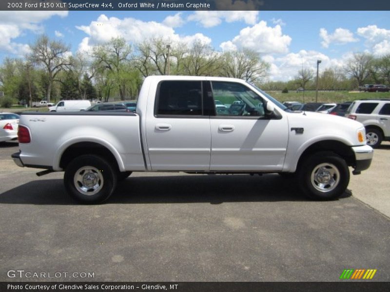 Oxford White / Medium Graphite 2002 Ford F150 XLT SuperCrew 4x4