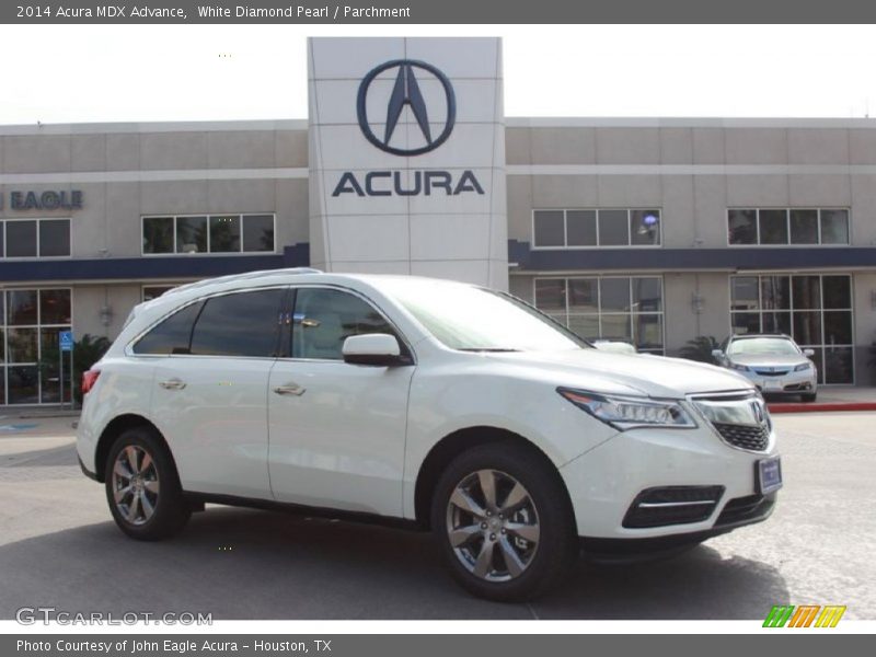 White Diamond Pearl / Parchment 2014 Acura MDX Advance
