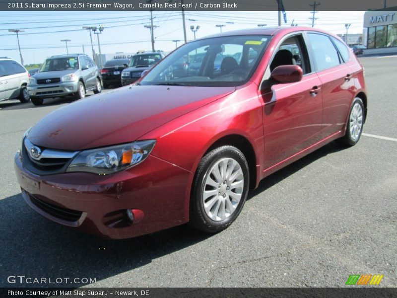 Camellia Red Pearl / Carbon Black 2011 Subaru Impreza 2.5i Premium Wagon