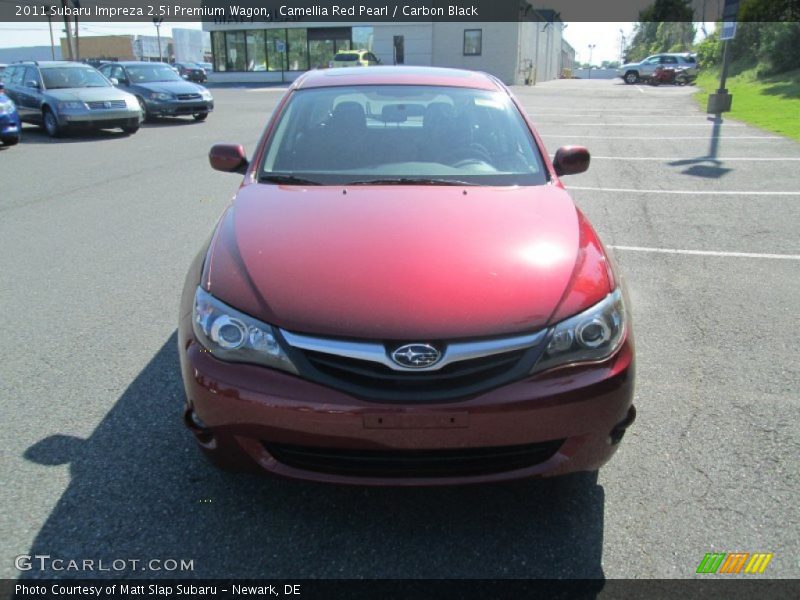 Camellia Red Pearl / Carbon Black 2011 Subaru Impreza 2.5i Premium Wagon