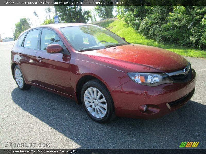 Camellia Red Pearl / Carbon Black 2011 Subaru Impreza 2.5i Premium Wagon