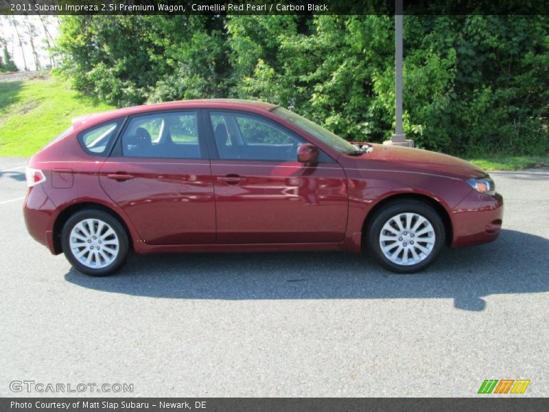 Camellia Red Pearl / Carbon Black 2011 Subaru Impreza 2.5i Premium Wagon