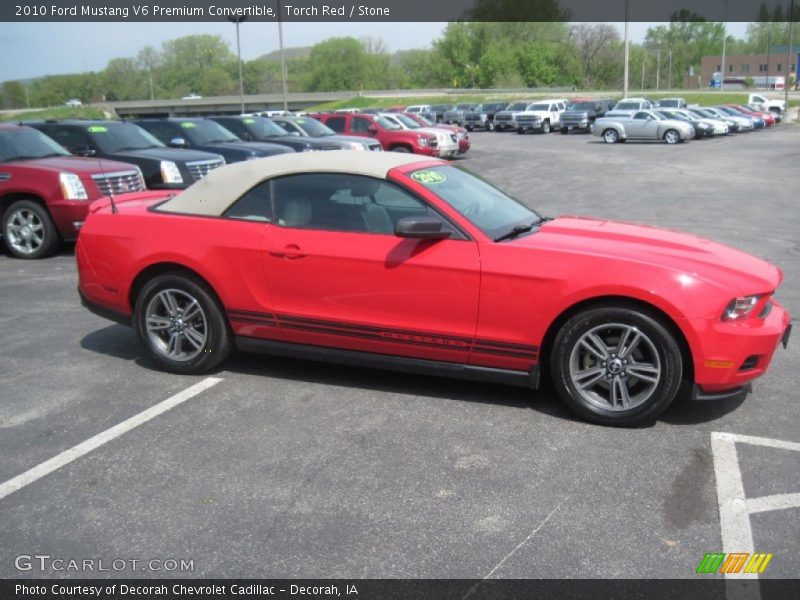 Torch Red / Stone 2010 Ford Mustang V6 Premium Convertible