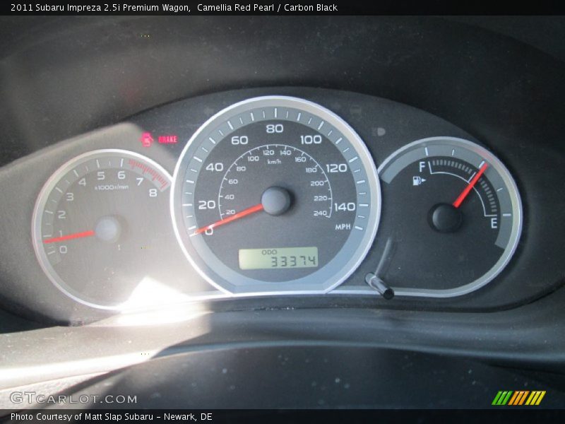 Camellia Red Pearl / Carbon Black 2011 Subaru Impreza 2.5i Premium Wagon