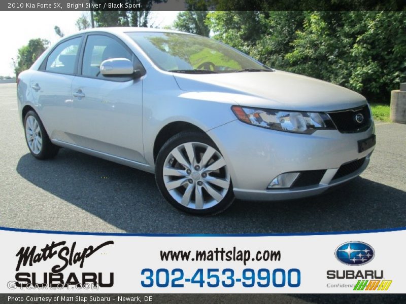 Bright Silver / Black Sport 2010 Kia Forte SX