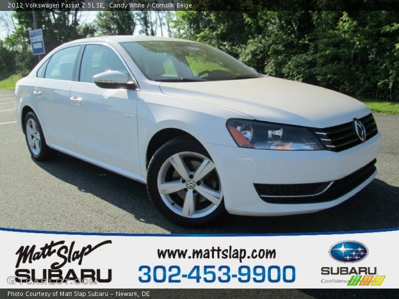 Candy White / Cornsilk Beige 2012 Volkswagen Passat 2.5L SE