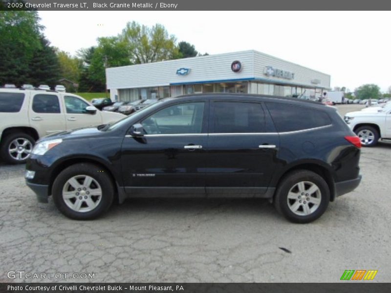 Black Granite Metallic / Ebony 2009 Chevrolet Traverse LT
