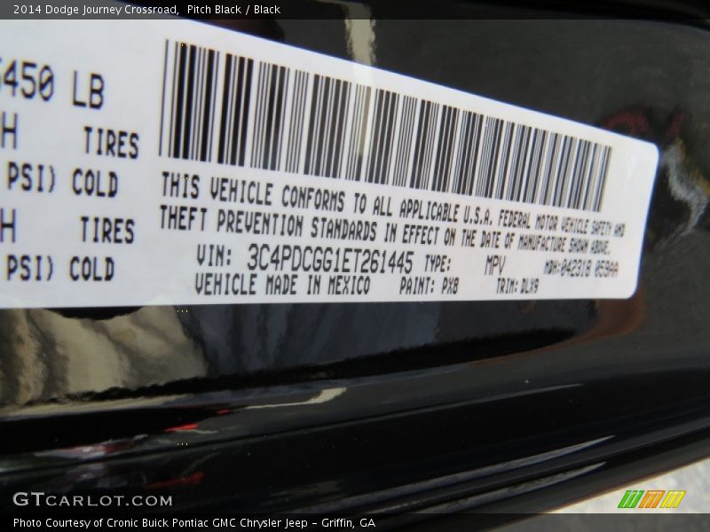 Pitch Black / Black 2014 Dodge Journey Crossroad